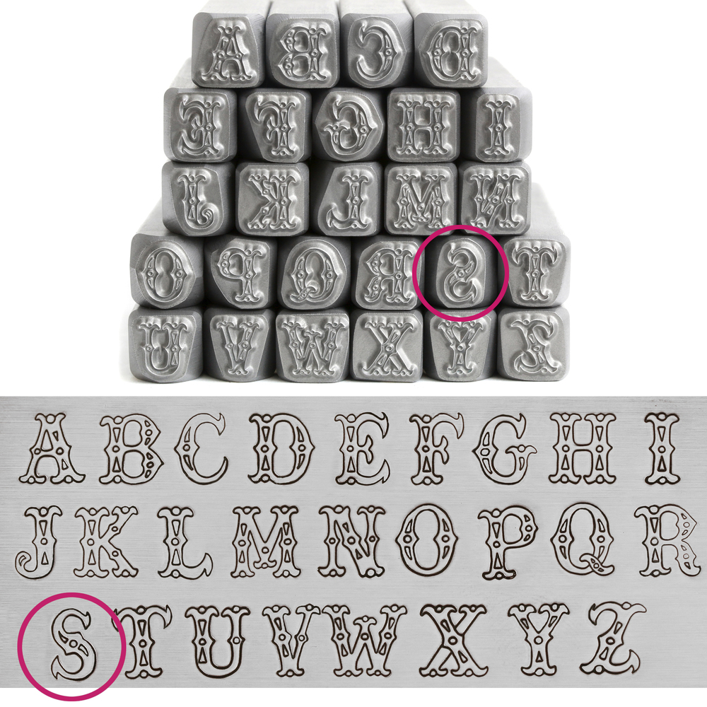 Metal Stamping Tools Cowgirl Carnival Letter "S" 7mm - Beaducation Original
